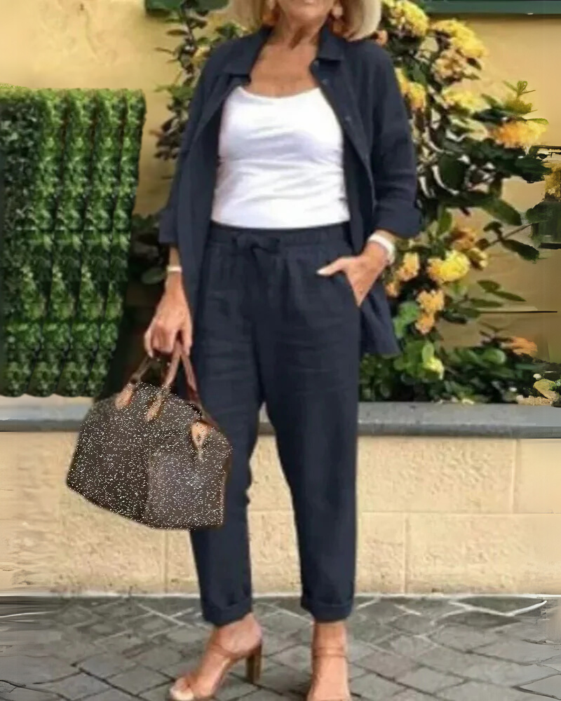 AIRENA - Ensemble Chemise et Pantalon