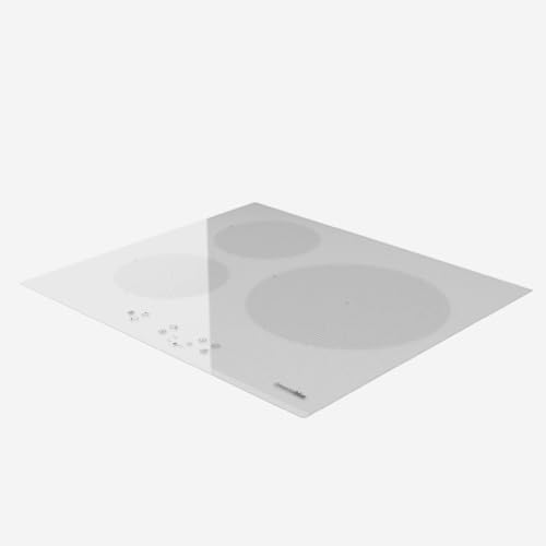 Plaque Induction 3 Feux, Blanc, Contrôle Tactile, 7000W