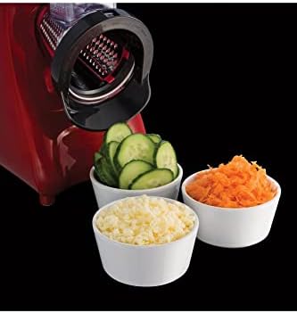 Russell Hobbs Hachoir & Râpe Électrique 2 en 1, Desire Slice & Go, Rouge, 200W