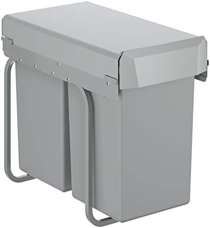GROHE Poubelle de Cuisine, Tri Sélectif, 2x15L, Gris, 40855000