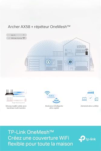 TP-Link Routeur WiFi 6 Archer AX58, 3000 Mbps, 5 Ports Gigabit, 4 Antennes