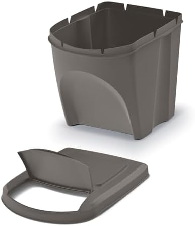 magubo Poubelle à Tri Sélectif, 3 Compartiments, 3x25L, Noir, Robuste et Spacieuse