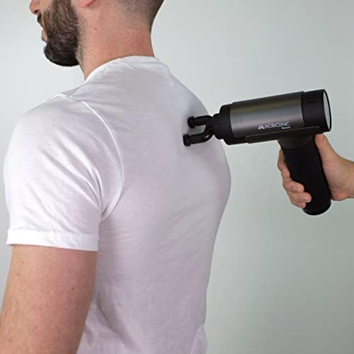 Mobiclinic Pistolet de Massage Musculaire, Écran LCD, 6 Têtes, 30 Niveaux d'Intensité