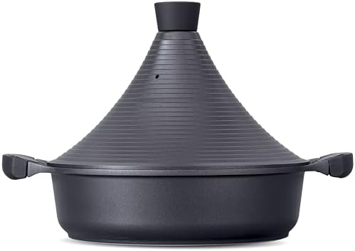 INTIGNIS Tajine Marocain 28 cm, Couvercle Auto-Arrosant, Induction, 4.2L, Antiadhésif