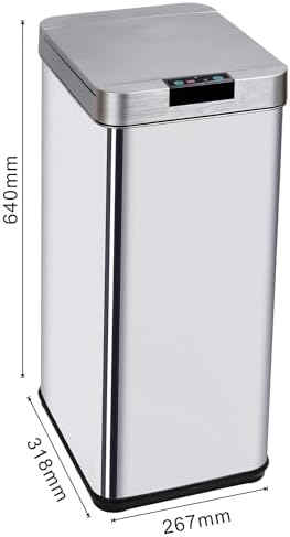 KITCHEN MOVE Poubelle de Cuisine Automatique 50L PARKSIDE, Acier Inoxydable, Design Moderne