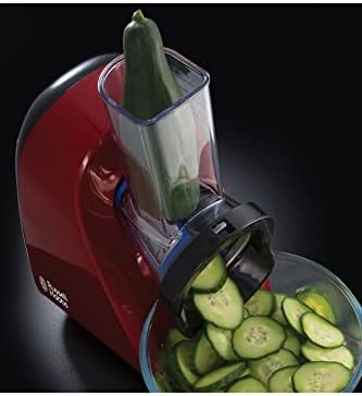 Russell Hobbs Hachoir & Râpe Électrique 2 en 1, Desire Slice & Go, Rouge, 200W