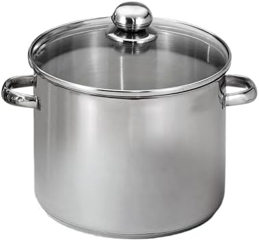 Baumalu Marmite Traiteur, Acier Inoxydable, Ø32cm, 19L, Couvercle Verre, Induction