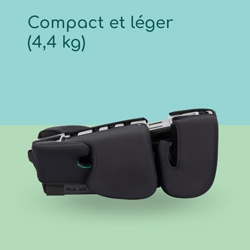 Bebeconfort Siège Auto ISOFIX RoadFix i-Size, Pliable et Léger, 14 Positions, Tinted Black