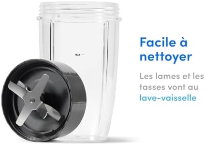NutriBullet Blender Électrique Original 600, Hachoir Multifonction, 600 Watts, Gris Foncé