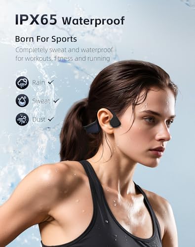 Écouteurs Bluetooth à Conduction Osseuse, Casque Sport Léger, Étanche IPX6