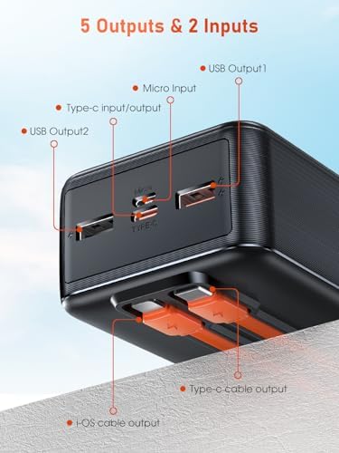 Chargeur Portable 50000mAh Batterie Externe, 22,5W Charge Rapide avec Écran LED