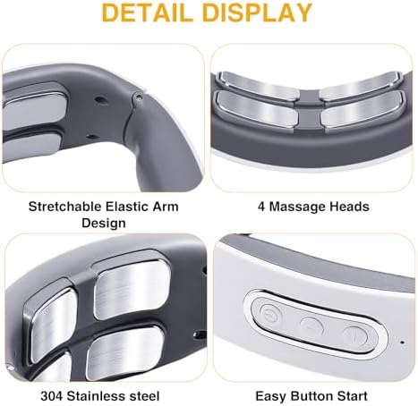 Masseur Cervical Portable avec Thérapie Thermique 42°C et 6 Modes