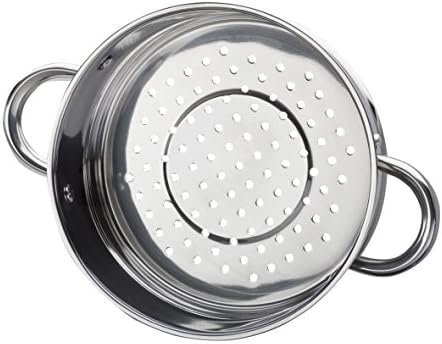 Batterie de Cuisine en Acier Inoxydable 10 Pièces, 24 cm, Argenté