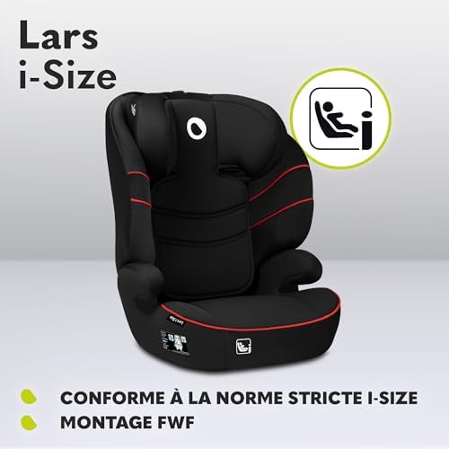 lionelo Siège Auto Isofix Lars I-Size, Groupes 2 et 3, Protection Latérale, Accoudoirs Confortables