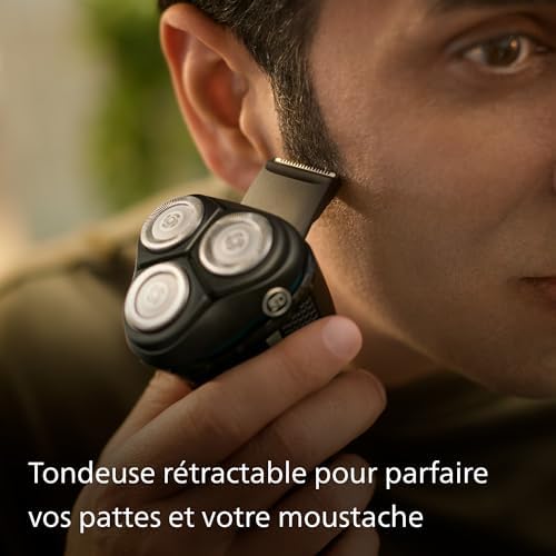 Philips Rasoir Électrique Homme Series 3000 S3241/12, Wet & Dry, Noir