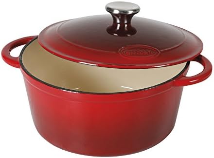 Sitram Cocotte Ovale en Fonte, Modèle 710840, 6.5L, Rouge/Crème
