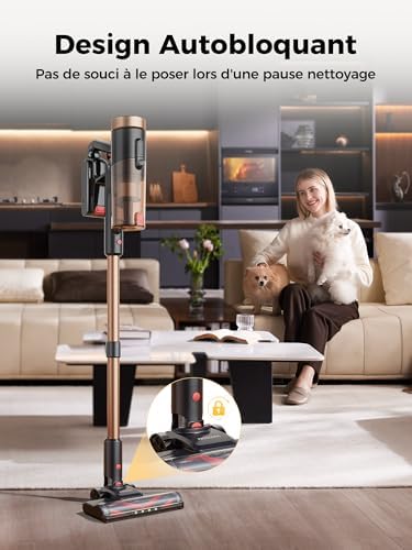 Proscenic Aspirateur Balai sans Fil P11 Ultra, 50kPa, 50 Mins, 500W, Léger et Télescopique