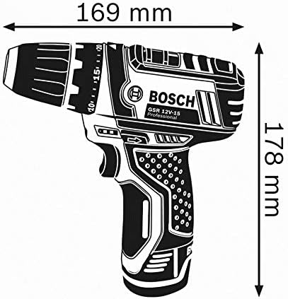 Bosch Professional Perceuse-Visseuse Sans-Fil GSR 12V-15, Compacte, 30 Nm