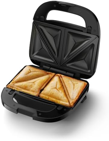 Philips Appareil à Croque Monsieur HD2350/80, 3 Plaques Interchangeables, 750W, Noir