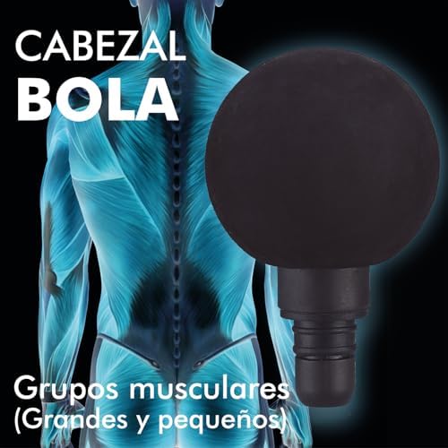 Jocca Pistolet de Massage Musculaire, 9 Vitesses, 4 Têtes Interchangeables, Écran LED