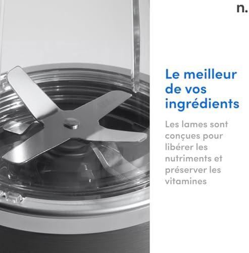 NutriBullet Blender Électrique Original 600, Hachoir Multifonction, 600 Watts, Gris Foncé