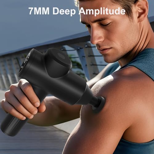 Pistolet de Massage 5 Vitesses Silencieux, Appareil Portable pour Détente Musculaire