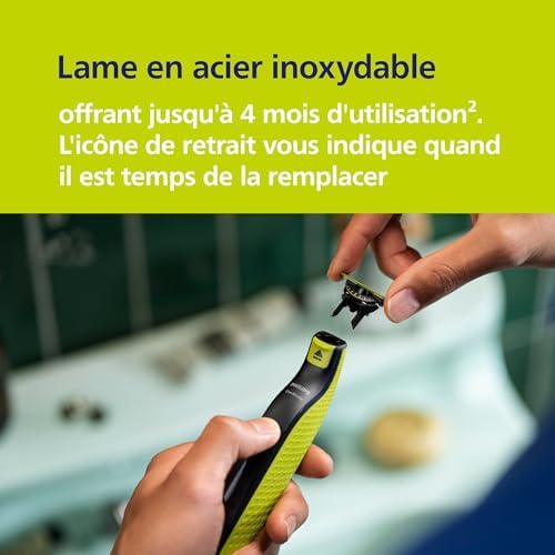 Philips Rasoir Électrique Homme OneBlade 360, QP2724/31, 2 Lames 360, 3 Peignes à Barbe