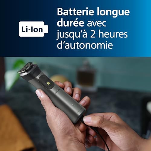 Philips Tondeuse Tout-en-Un MG7950/15, 15 Sabots, 26 Hauteurs de Coupe