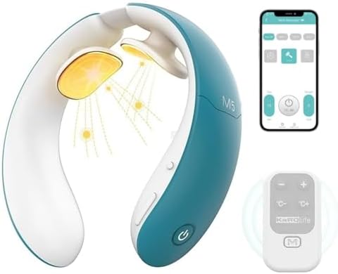 Masseur Cervical Portable avec Fonction Chauffante, 6 Modes et 18 Intensités