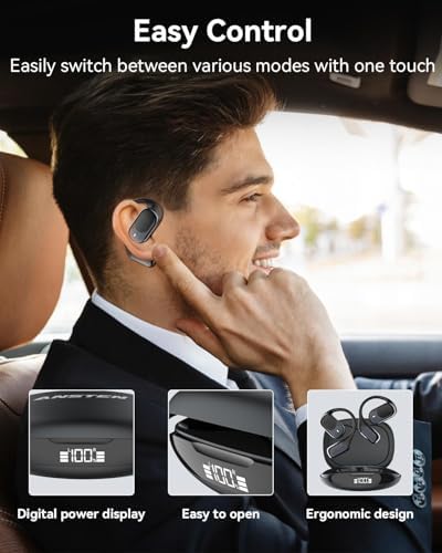 Écouteurs Bluetooth Sport Conduction Osseuse, Étanche IPX6, 30H Autonomie