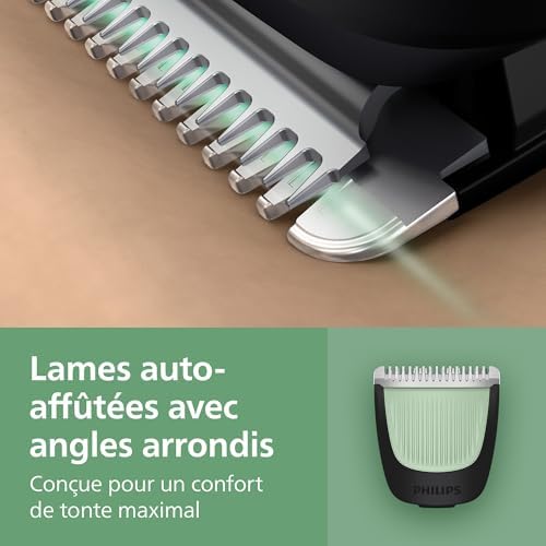Philips Tondeuse Multigroom Série 3000, Modèle MG3946/15, 9 Accessoires, Lames Auto-affûtées