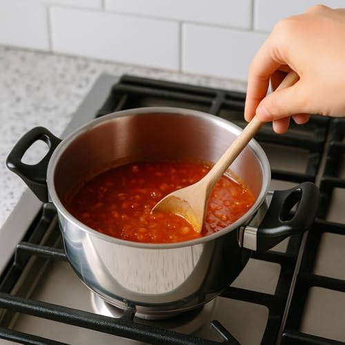 Batterie de Cuisine à Induction 8 Pièces en Acier Inoxydable avec Couvercles en Verre