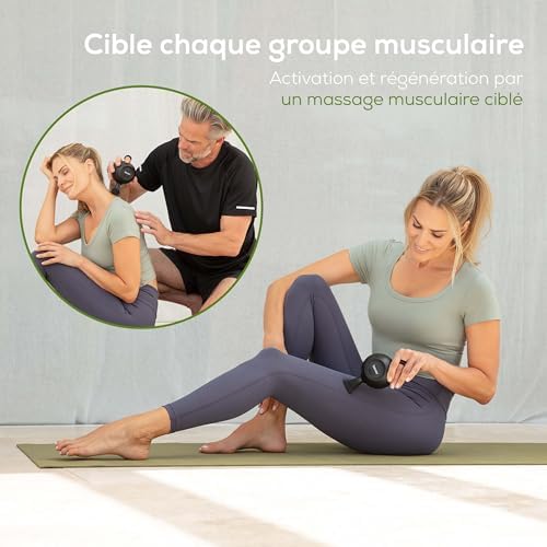 Beurer Pistolet de Massage MG 101, Design Ergonomique, Capteur de Pression, 5 Embouts