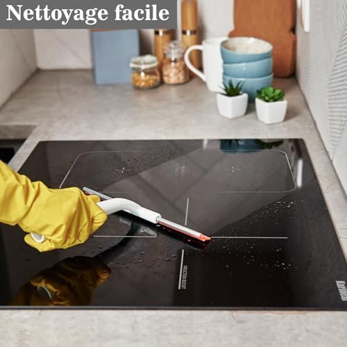 Plaque Induction 3 Feux avec Zone Flexible, 6800W, Commande Tactile