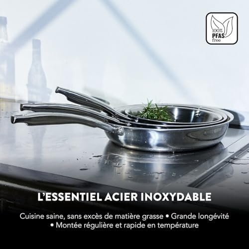 Baumalu Couscoussier Induction, Acier Inox, Ø24cm, 9L, Couvercle Verre