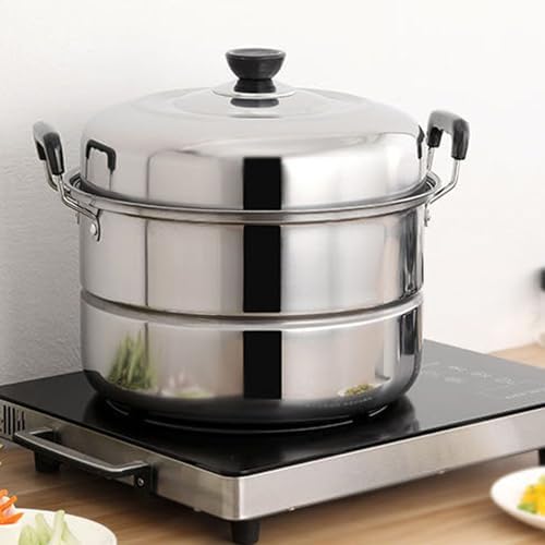 Cuit-Vapeur Multi-Couches 20L Couscoussier Induction, Acier Inoxydable