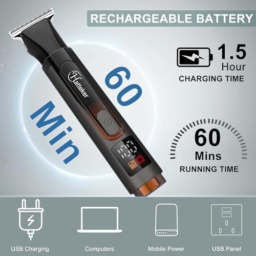 Hatteker Rasoir Électrique Homme, Tondeuse Corps avec Bras Extensible, Kit Étanche