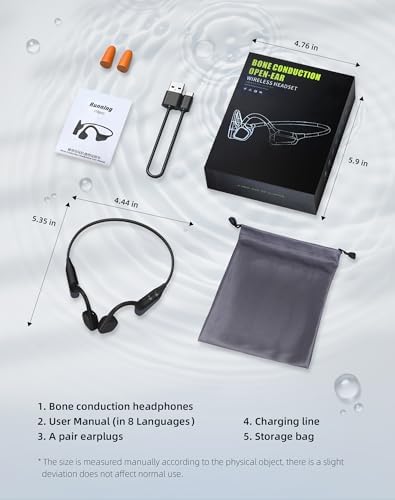 Écouteurs Bluetooth à Conduction Osseuse, Casque Sport Léger, Étanche IPX6