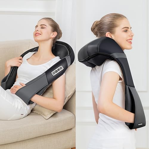 Masseur Cervical Shiatsu 3D avec 16 Nœuds et Vitesse Réglable