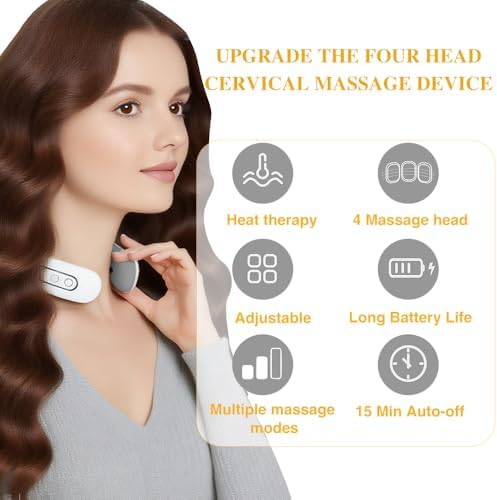 Masseur Cervical Portable avec Thérapie Thermique 42°C et 6 Modes