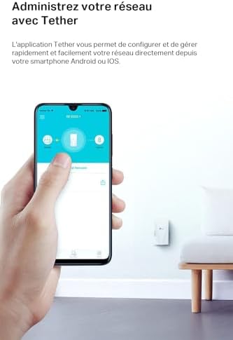 TP-Link Répéteur WiFi 6 RE500X, Amplificateur Puissant AX1500 Mbps, Port Ethernet Gigabit