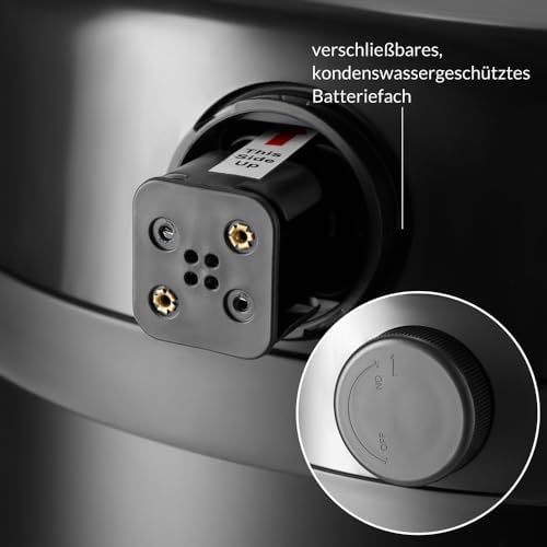 Monzana Poubelle Automatique 50L, Acier Inoxydable, Capteur de Mouvement, Noir