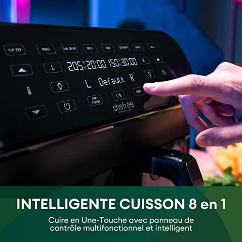 Friteuse à air avec grande capacité et programmes multifonctions pour une cuisson saine