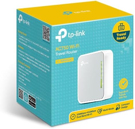 TP-Link Routeur Wi-Fi Bi-Bande de Voyage TL-WR902AC, 750Mbps, 1 Port Ethernet, 1 Port USB