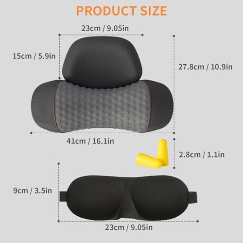 Masseur Cervical 3 en 1 avec Chauffage, Soulagement des Tissus Profonds, Noir
