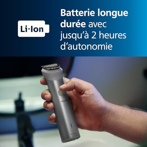 Philips Tondeuse Multistyle 12 en 1 MG5950/15, Lames Auto-affûtées, 14 Hauteurs de Coupe