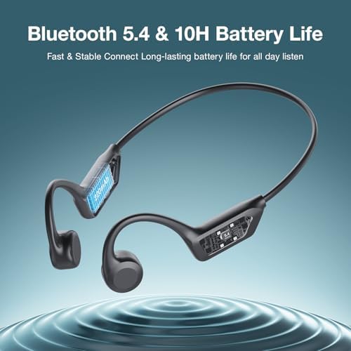 Casque Bluetooth à Conduction Osseuse, Son Supérieur, Étanche, 10h Lecture