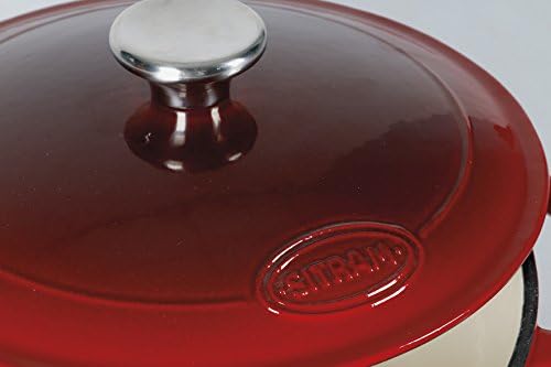 Sitram Cocotte Ovale en Fonte, Modèle 710840, 6.5L, Rouge/Crème