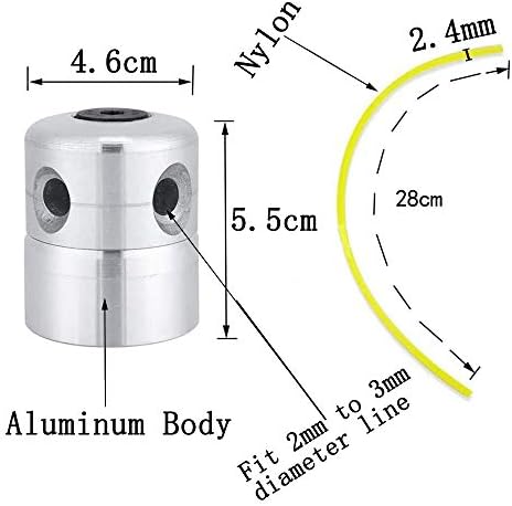 Tête de Débroussailleuse Universelle 8” Électrique, Aluminium et Acier