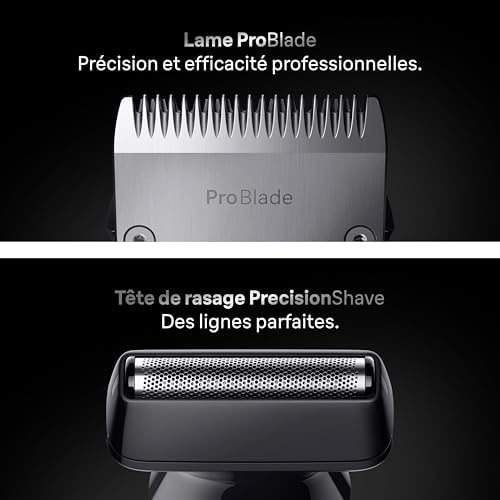 Braun Tondeuse Électrique Tout-En-Un Series 7 AIO7565, Kit 13-En-1, Bleu
